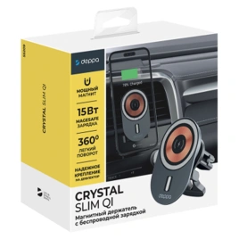 Автомобильный держатель Deppa Crystal Slim QI (55209) Black