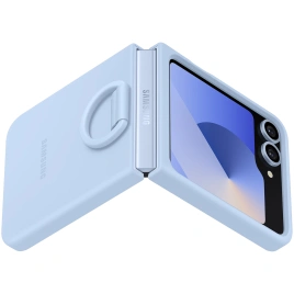 Чехол Samsung Silicone Case with Ring для Galaxy Z Flip6 Light Blue