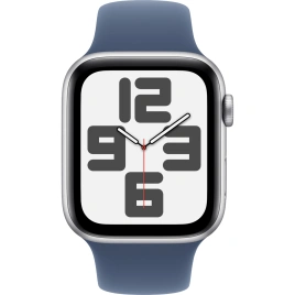 Смарт-часы Apple Watch SE (2024) 44mm Silver Aluminium Case with Denim Sport Band M/L (MXER3)