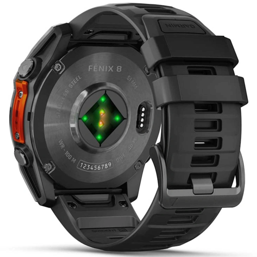 Смарт-часы Garmin Fenix 8 51mm Amoled (010-02905-00) Slate Gray with Black Silicone Band фото 5