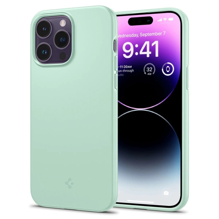 Чехол Spigen Thin Fit для iPhone 14 Pro (ACS04784) Apple Mint фото 1
