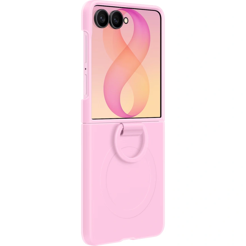 Чехол Samsung Silicone Ring Magnet для Galaxy Z Flip8 Pink фото 2
