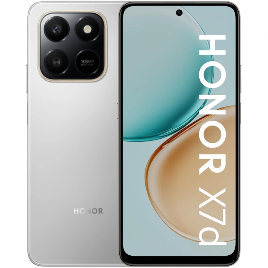 Смартфон Honor X7d 8/256Gb Meteor Silver фото 1