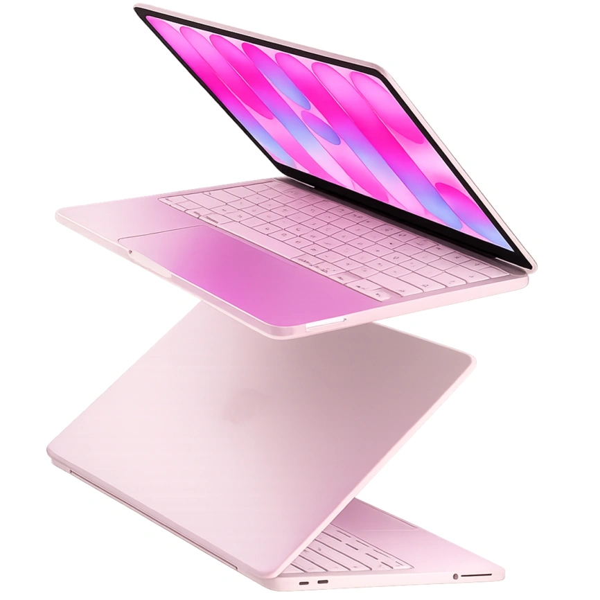 Чехол-накладка Gurdini Transparent Ultra Slim Case для Macbook Neo 13 Pink фото 1