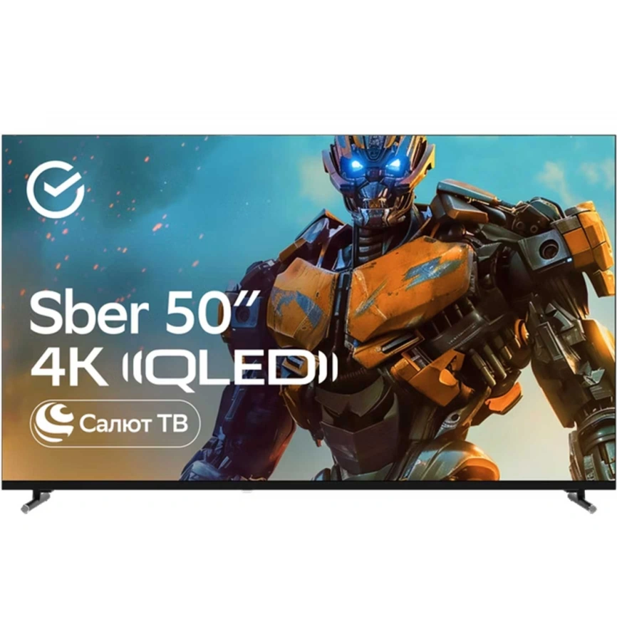 Телевизор Sber 50" QLED 4K UHD Салют ТВ (SDX-50UQ6000DBA) фото 1