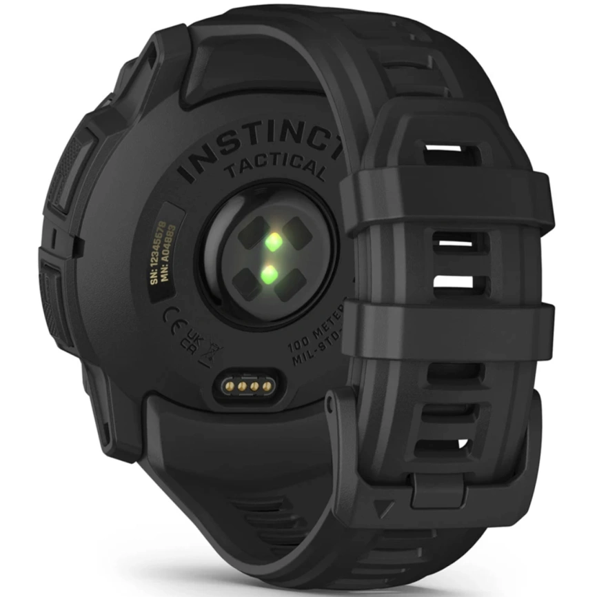 Смарт-часы Garmin Instinct 3 50mm Solar Tactical Edition Black with Black Band (010-02935-50) фото 2