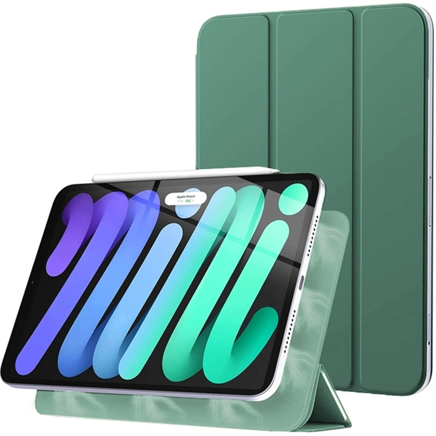 Чехол Gurdini Smart Magnet Series для iPad Mini (2024) Dark Green фото 1
