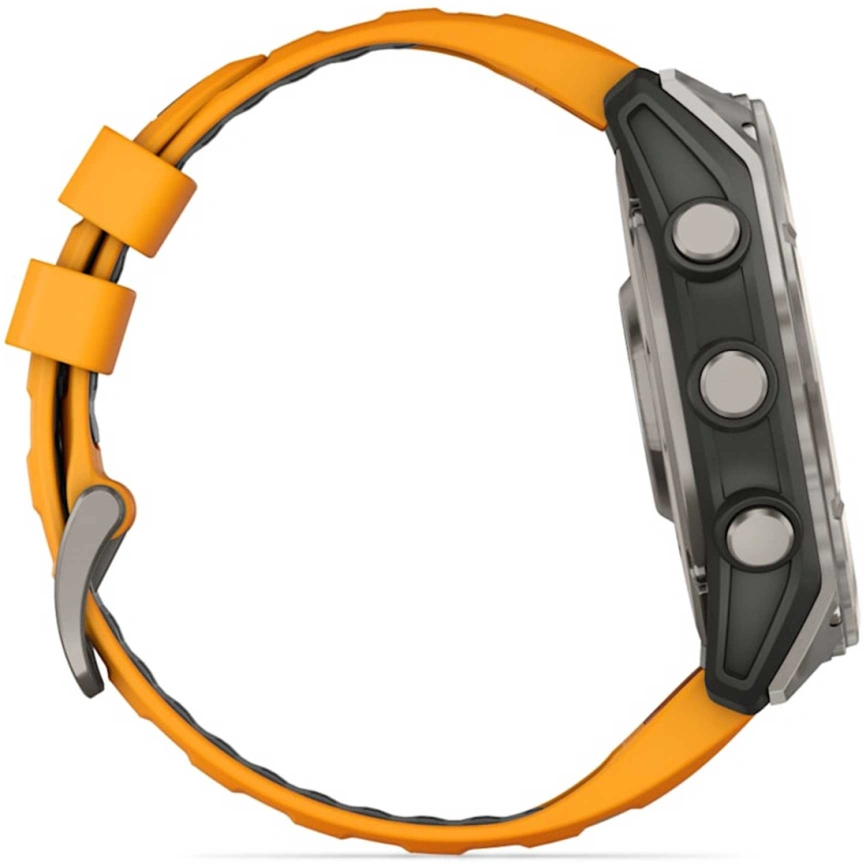 Смарт-часы Garmin Fenix 8 51mm Amoled Sapphire (010-02905-11) Titanium with Spark Orange/Graphite Silicone Band фото 4